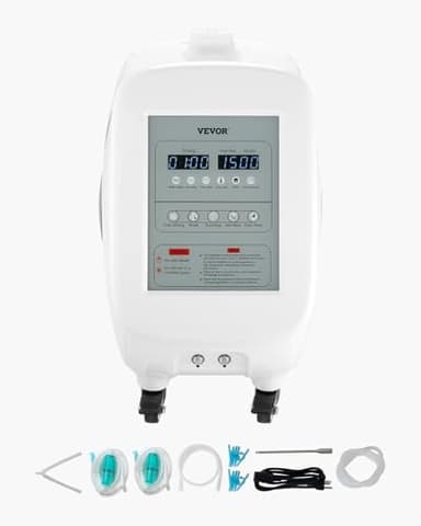 VEVOR Hydrogen Inhalation Machine, 99.99% High Purity Hydrogen Inhaler, HO-Separated 1500ml/min (1000 H+500 O) Dual Port Hydrogen Oxygen Inhaler, Hydrogen-Rich Water Generator with Wheels for Home