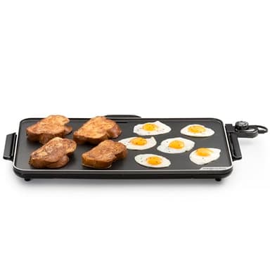 Presto 07072 22-Inch Extra Large Griddle, 22"x 13", Low Profile Design, Ceramic Nonstick, Black
