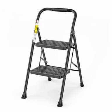 HBTower 2 Step Ladder, Step Stool for Adults,2 Step Ladder Folding Step Stool with Wide Pedal Ergonomic Design