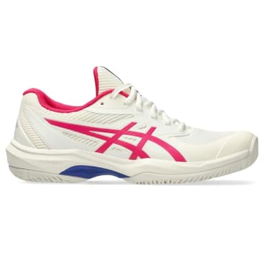 ASICS Women's Game FlyteFoam Tennis Shoes, 9, Cream/Bright Rose