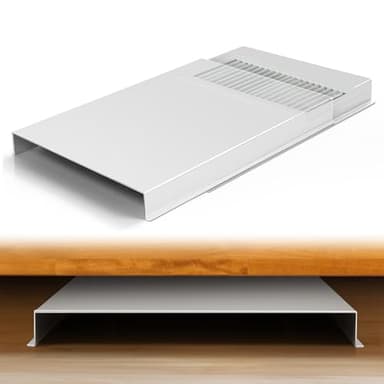 Dreyoo 1 Pack Air Vent Extender for Under Furniture, Adjustable Floor Vent Deflector (Extends from 16.5"-32"), Aluminum Alloy, Heat Resistant, Suitable for Under Bed, Sofa, Dresser, Improve Airflow