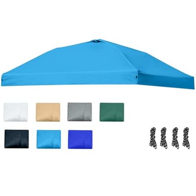 ZONGTI 10x10 Canopy Replacement Top - for Straight Leg Canopy Tent, Waterproof, Durable, Tear-Resistant, Ideal for Outdoor Camping, Patio Shade (Top Only - Frame Not Included) (Sky Blue)