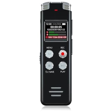 64GB Digital Voice Recorder with Playback: Voice Activated Recorders for Lectures Meetings Interviews - EVISTR Dictaphone Recording Device Tape Recorder Portable Mini, Audio Recorder with USB, MP3