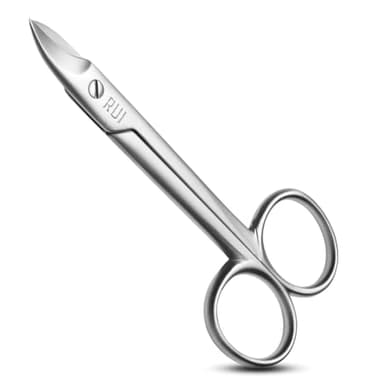 Rui Smiths Pro Precision Toenail Scissors | Stainless Steel Pedicure Trimmer Cutter with Micro-Serrated, Anti-Skid Cutting Edges and Long Handles For Hard Nails | Made in Solingen, Germany