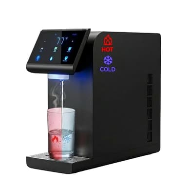 Avida H2O Ultra Instant Hot & Cold Water Dispenser - Bottleless Water Dispenser Countertop, Full Installation Kit, Quiet Multi-Stage Filtration + UV Sterilization - Black