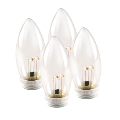 612 Vermont Programmable Ultra-Bright LED Window Candle Replacement Bulbs for 9167 Series Candles (VT-9227-R4-W, Pack of 4)