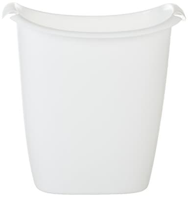 Rubbermaid Small Trash Can, Plastic, 3.5-Gallon/14-Court, White Wastebasket for Kitchen/Office/Bedroom/Bathroom