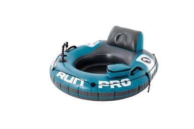 INTEX 56843EP River Run 1 Pro Inflatable Floating Lounge: GoPro/Phone Mount – Built-in Cup Holder and Storage Compartment – Durable Grab Handles – Easy-to-Use Connectors – 220lb Weight Capacity