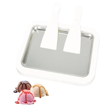 Instant Ice Cream Maker,Rolled Ice Cream Maker, Soft Serve Ice Cream maker,Perfect for Frozen Yogurt, and More! Food grade stainless steel ice cream roll machine for home us (white)