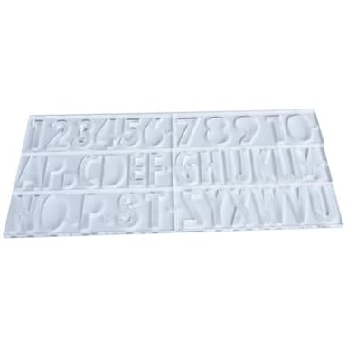 Colini Uppercase Letter Template Routing Guide - 26 Alphabet & 10 Number Acrylic Stencil for Woodworking, Sign Making & DIY Crafts - Precision Engraving Ruler Compatible with 1/4'' Router Bits