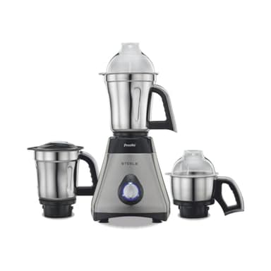 Preethi Steele Mixer Grinder with Turbo Vent and Improved Couplers