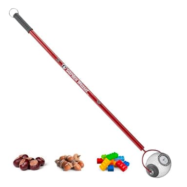 GARDEN WEASEL Small Nut Gatherer Roller – Nut Collector Tool for Acorns, Buckeyes, and Small Debris – Yard Picker Upper with Durable Steel Cage and Ergonomic Handle - Newest Model