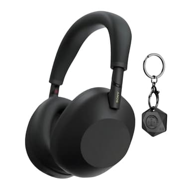 Sony WH-1000XM6 Wireless Noise-Canceling Headphones with QN3 Processor (Black) Bundle with Finder Key Chain (2 Items)