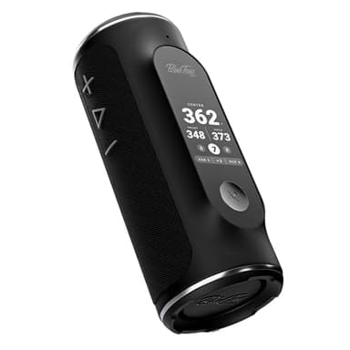 Blue Tees Golf Player+ AI-Powered GPS Speaker - Touchscreen Display, 10+ Hour Battery, 40,000+ Courses, Visual & Audible Distances, Hazard Detection, IPX7 Waterproof (Black)