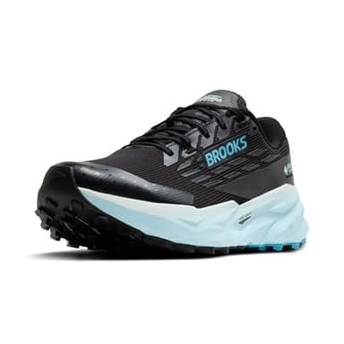 Brooks Women’s Cascadia 19 GTX Waterproof Mountain Trail Running Shoe - Black/Ebony/Blue Flower - 9 Medium