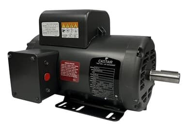 BALDOR 5HP AIR COMPRESSOR ELECTRIC MOTOR, 56HZ FRAME, 3450RPM, 208/230V, SINGLE-PHASE, 7/8" SHAFT, 1.15 SERVICE FACTOR MADE IN USA