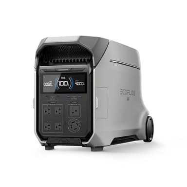 EF ECOFLOW DELTA Pro 3 Portable Power Station, 4096Wh LFP Battery, Expandable to 48kWh, 120/240V 4000W AC Output, Solar Generator for Home Use, Camping Accessories, Emergencies, Power Outages, RVs