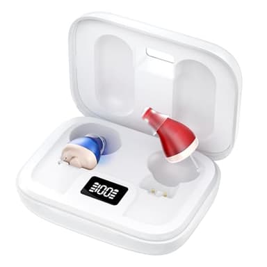 Flaygo Rechargeable Hearing Aids (Not Amplifiers) for Seniors with 16-Channel Digital Chips Intelligent Noise Cancellation for Clear Sound Super-Mini Invisible Design Comfort Fit in Ear Canal & 7-Day Ultra Standby