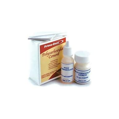 Prime Dental 010-036 Polycarboxylate Luting Cement Kit Powder & Liquid