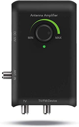 Antop HD Smart Boost Antenna Amplifier,TV Antenna Amplifier Signal Booster, HDTV Booster with Dual Outputs for 2 TVs, HD Digital VHF UHF FM Amplifier,Compatible with Any Non-Amplified Antennas