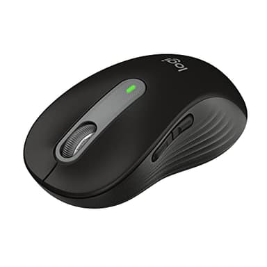 Logitech Wireless Mouse Signature M650 L Full Size - Large Hand Size, 2-Year Battery, Silent Clicks, Customizable Buttons, Bluetooth, PC/Mac/Chromebook - Black, Right-Handed