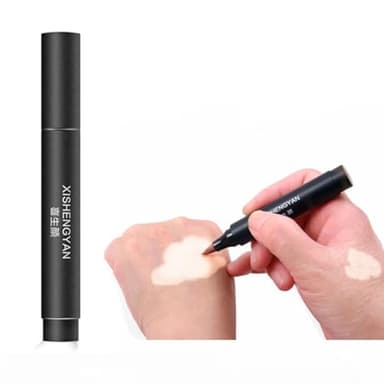 Vitiligo Cover Up Makeup, XISHENGYAN Waterproof Cosmetic Concealer for Skin Vitiligo, Long Lasting White Spots Natural Camouflage Liquid Pen, How to Cover Vitiligo Patches, Use on Face, Hands and Body