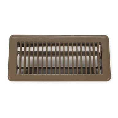 Rocky Mountain Goods Brown Floor Register Vent for 4-Inch by 10-Inch Vent Openings (Item Dimensions 11.5" x 5.5") - Easy Adjust Air Supply Lever - Premium Finish - Heavy Duty for Walk on Use