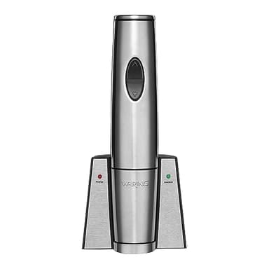 Waring Commercial WWO120 Portable Electric Wine Bottle Opener with Recharging Station,Silver