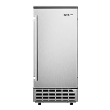 Commercial Ice Maker Machine 85Lbs/Day, 24Lbs Storage, Built-in Undercounter Ice Maker with Auto-Cleaning & Timer, Freestanding Stainless Steel Ice Machine, Ideal for Home Office Restaurant Bar