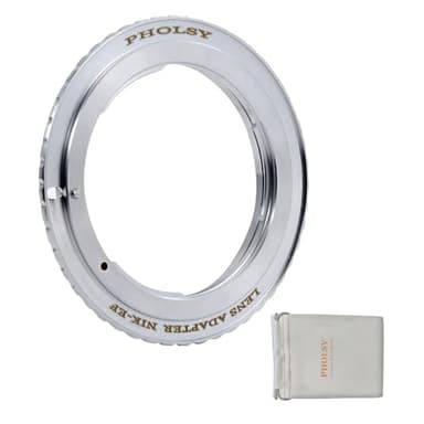 PHOLSY Lens Mount Adapter Manual Focus Compatible with Nikon F AI AF-S Mount Lens to Canon EOS EF-Mount Camera Body, Nikon F to EOS, Nikon F to EF