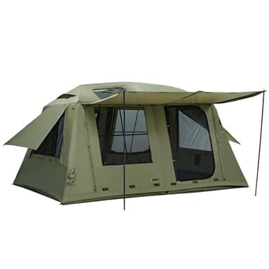 MC TOMOUNT Inflatable Tents for Camping, 6/8/10 Person Large Family Blow Up Camping Tent with 2 Doors 4 Windows 2 Skylights, Double Layer Waterproof Air Glamping Tent for Outdoor Camping Picnic Party