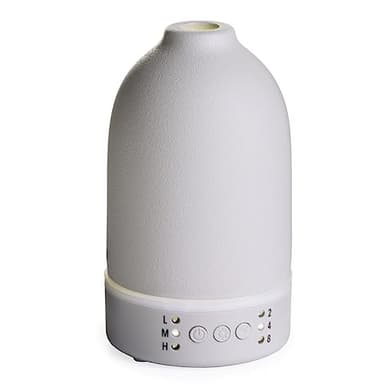 Airome Nebulizer Essential Oil Diffuser|Waterless and No Heat Aromatherapy Diffuser, White LED Light, Intermittent & Continual Mist, Timer and Auto Shut-Off, Stone