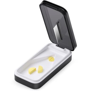 BUG HULL Pill Cutter with Removable Silicone Pad, Pill Splitter with Sharp Blade, Pills Cutters Splitter for Small and Tiny Pills, Tablet Splitters for Small or Large Tablet Professional