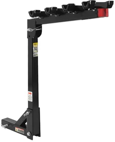 MaxxHaul Hitch Mount 4 Bike Rack 150 lb Capacity Heavy‑Duty Swing Down Design Fits Cars Trucks SUVs and Minivans with Safety Reflector Easy Install (70210)