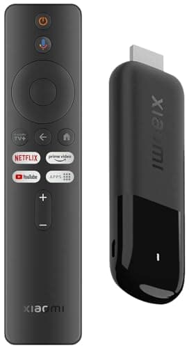 XIAOMI TV Stick 4K (2nd Gen) Streaming Device with Google TV, Dolby Vision & Atmos, Wi-Fi 6, Bluetooth Voice Remote - Black