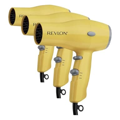 REVLON Compact Hair Dryer | 1875W Lightweight Design, Perfect for Travel, (Yellow)