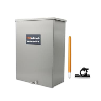 100 Amp Automatic Transfer Switch Single Phase Generator Transfer Switch, Power Management Replacement for Generac RXSW100A3, NEMA 3R Outdoor Rated Aluminum Enclosure for Indoor and Outdoor Use