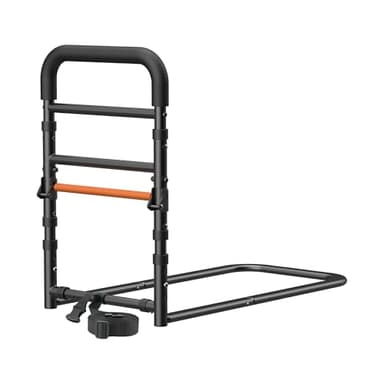 NIMOOD C1 Fold Bed Rails for Elderly Adults Safety - Foldable Bed Assist Rail with Adjustable Height, Tool-Free Folding, Sturdy up to 350 Lbs, Bed Cane Fits King Queen Twin Beds