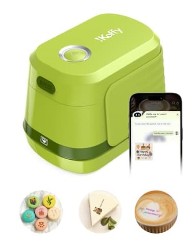 iKoffy EdiBot, AI-Powered Portable Full-Color Food Printer, for Latte Art, Macaron Cookie DIY & Cake Decoration