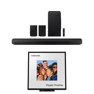 Samsung HW-Q990D 11.1.4ch Soundbar with a HW-LS60D 2.0 Channel Photo Frame Speaker (2024)
