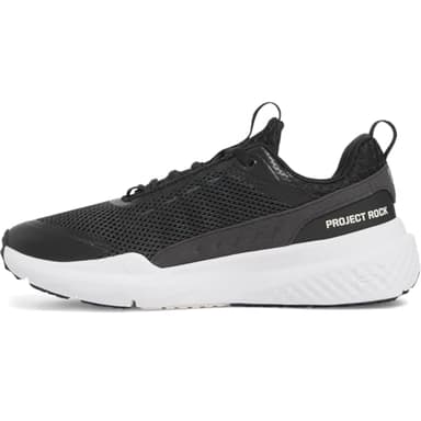 Under Armour Men's Project Rock Blood Sweat Respect 5, (002) Black/White/Stone, 12, US