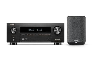 Bundle of Denon AVR-X3800H 9.4-Ch Receiver - 8K UHD Home Theater AVR (105W X 9) Built-in Bluetooth, Wi-Fi + Denon Home 150 NV Wireless Speaker (Black), 1" Tweeter, 3.5" Woofer