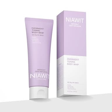 NIAWIT Overnight Toning Body Whip – For Loose Crepey Skin on Arms, Thighs & Belly | Firming, Moisturizing & Anti-Wrinkle Night Cream to Improve Tone While You Sleep, All Skin Types