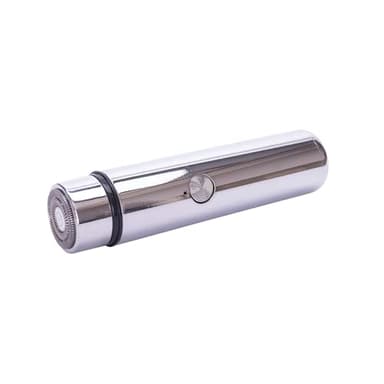 Mad Man Portable Electric Mini Shaver - 5 O'Clock Shadow Remover USB Rechargeable Travel Rotary Razor for Men - Compact & Cordless Personal Grooming Tool - Silver