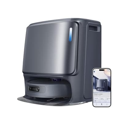 NARWAL Freo Z Ultra Robot Vacuum and Mop Combo, Dual RGB Cameras and Chips, AI Avoidance, 12000Pa Suction, Real-Time Decisions, Adaptive Hot-Water Self Wash & Self Emptying, Pet Hair, Quiet, Grey