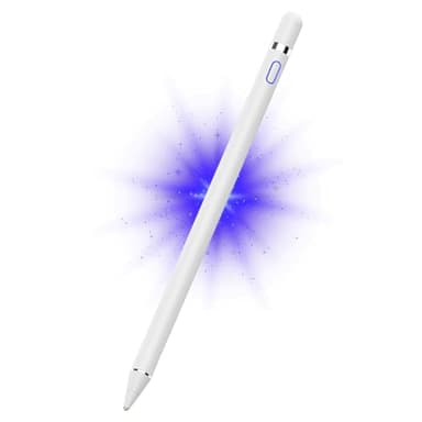 DOGAIN Active Digital Stylus Pen for Touchscreen, Stylus Pencil for Apple iPad mini/Pro/Air, Samsung, iPhone, Android and Most Phone & Tablet, 1.5mm Fine Point Rechargeable Pens - White