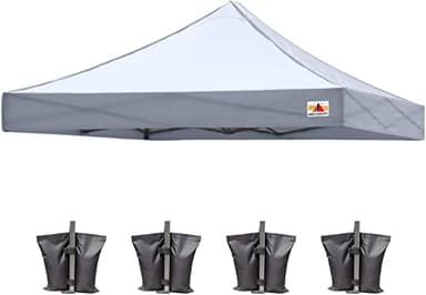 Canopy TOP for ABCCANOPY Commercial Deluxe 10x10 ABC Canopy TOP Only Replacement Parts (White)