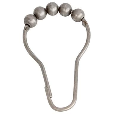 Kingston Brass SRCR128 Roller Ball Shower Curtain Rings (12 Pieces/Set) in Brushed Nickel