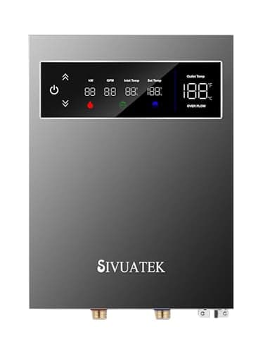 14kW Tankless Water Heater Electric, SIVUATEK 240V Instant On-Demand Hot Water Heater, 2 Point of Use, Self-Modulating, ETL Certified, Endless Water Supply for Home