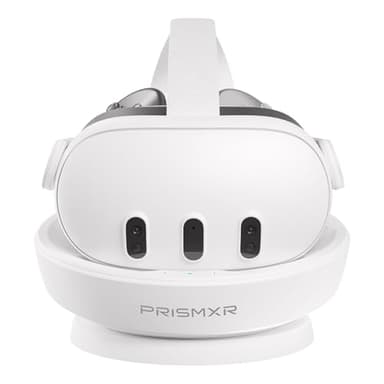 PRISMXR Charging Dock Compatible with Meta Quest 3 Accessories Fast Charging Station for Quest3 and Controllers with 2 Rechargeable Batteries (Carina D1)